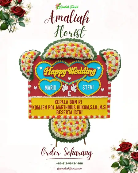 Papan Bunga Pernikahan Pakis